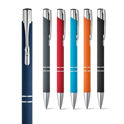 Przejdź do produktu BETA SOFT. Aluminiowy długopis o gumowym wykończeniu 81141
