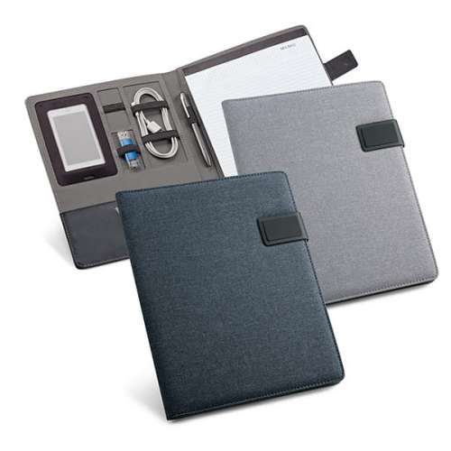 Przejdź do produktu RIORDAN. Teczka A4 z imitacji lnu i PU z blokiem strony w linie 92067