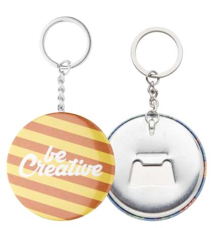 Przypinki reklamowe z nadrukiem KeyBadge Bottle srebrne AP718219