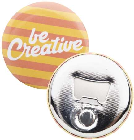 Przypinki reklamowe z nadrukiem MagBadge Bottle srebrne AP718220