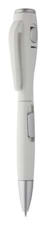 Długopisy z latarką reklamowe z nadrukiem Senter białe AP791520