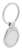Breloki reklamowe z nadrukiem Ball srebrne AP800657