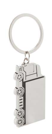 Breloki do kluczy reklamowe z nadrukiem Basset srebrne AP810731