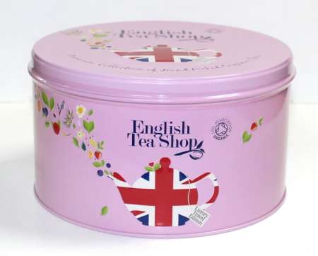 Herbata reklamowa z logo - Zestaw Puszka Okrągła Union Jack
