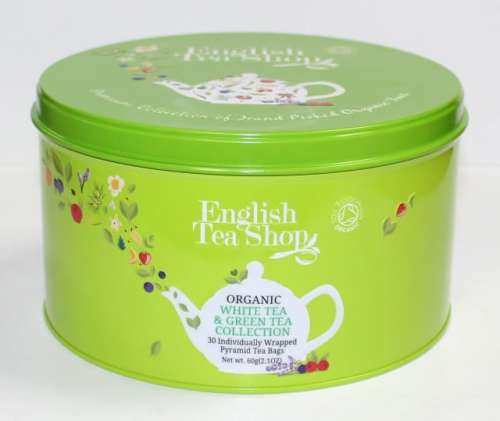 Przejdź do produktu Herbata - Zestaw Puszka Okrągła White and Green - 30 piramidek Herbata8