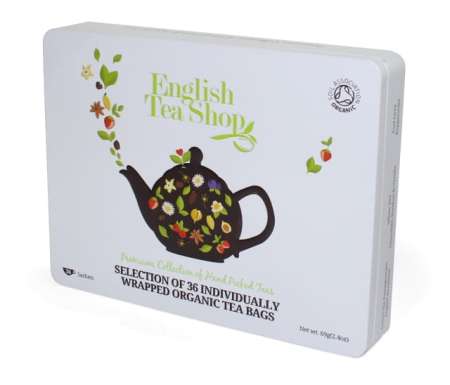 Herbata reklamowa z logo - kolekcja herbat w metalowej puszce Luxury Tea Gift - 36 saszetek