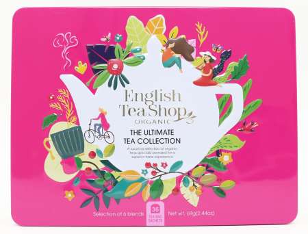 Herbata reklamowa z logo - kolekcja herbat w metalowej puszce The Ultimate Tea Collection - 36 saszetek. Opakowanie EKO