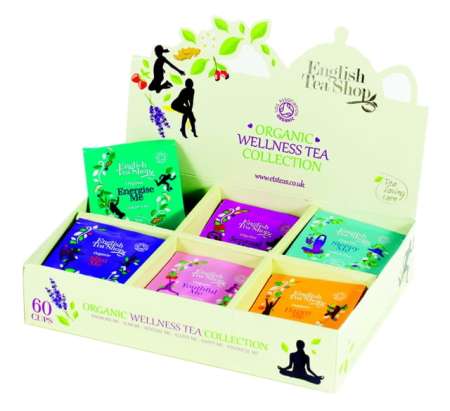 Herbata reklamowa z logo - kolekcja herbat Organic Wellness Sampler Tray - 60 saszetek