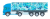 Linijki reklamowe z nadrukiem 15cm, ciężarówka Trucker 15 AP718343 białe