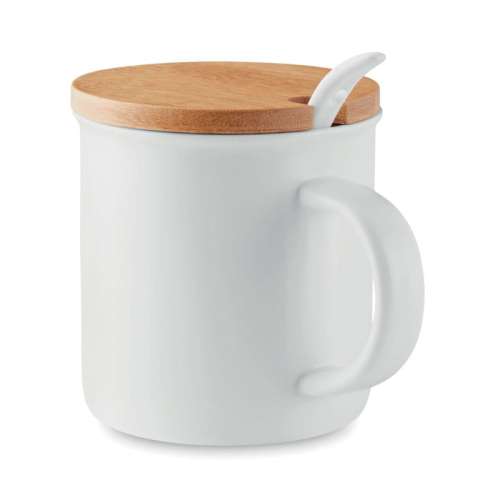 Przejdź do produktu Porcelanowy kubek z łyżeczką KENYA MO9708-06