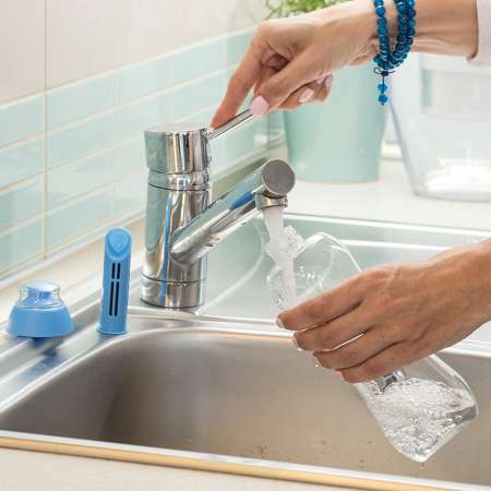 Butelki dafi bidony - niebieska 0,5l plus 2 filtry