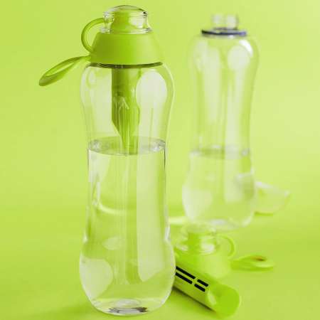 Butelki dafi bidony - zielone 0,5l plus 2 filtry