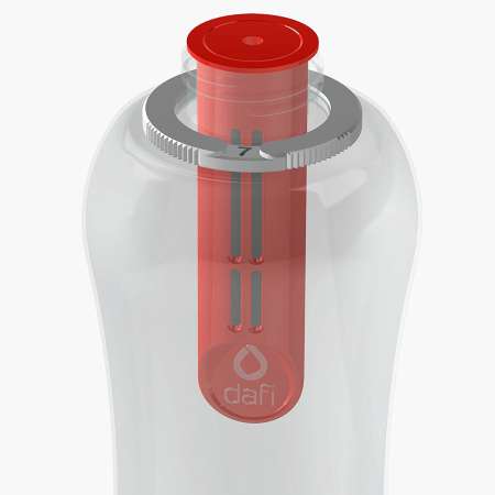 Butelki dafi bidony - czerwone 0,5l plus 2 filtry