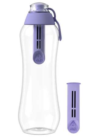 Butelki dafi bidony - fioletowy 0,5l plus 2 filtry