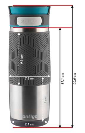 Kubek termiczny Contigo Transit (Metra) 470ml Srebrny 2095402