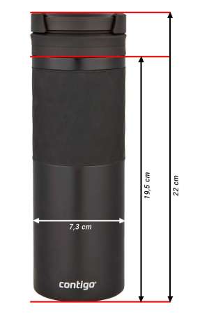 Kubek termiczny ceramiczny Contigo Glaze 470ml - Matte Black 2095392