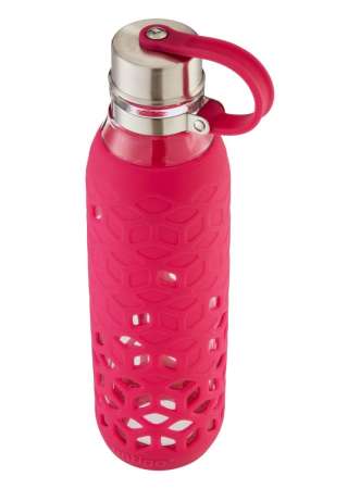 Szklana butelka na wodę z silikonową osłoną Contigo Purity 590ml - Verry Berry 2095681