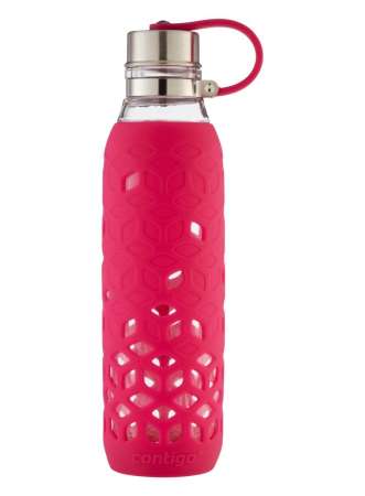 Szklana butelka na wodę z silikonową osłoną Contigo Purity 590ml - Verry Berry 2095681