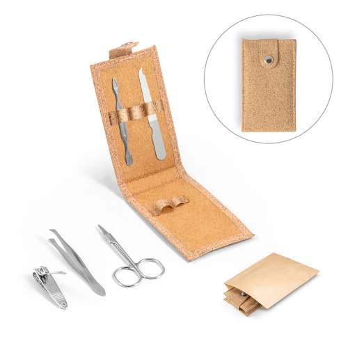 Przejdź do produktu ZENA. Zestaw do manicure z korka z elementami ze stali nierdzewnej 94897