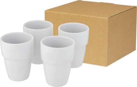 4-częściowe Zestawy reklamowe upominkowe Staki z kubkami z możliwością układania jeden na drugim o pojemności 280 ml 10068601