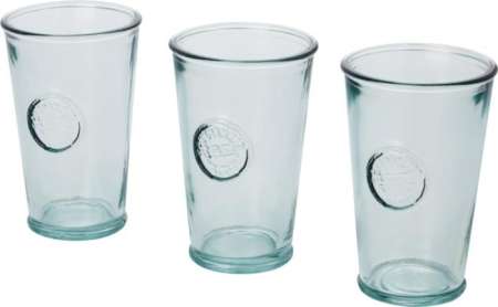 3-częściowe Zestawy reklamowe szkieł z recyclingu o pojemności 300 ml Copa 11317201