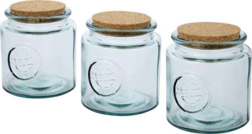 Przejdź do produktu 3-częściowe Zestawy słoików o pojemności 800 ml ze szkieł z recyklingu Aire 11315501