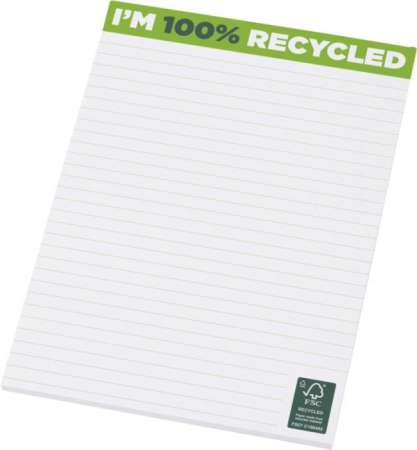 Notatniki reklamowe Desk-Mate® w formacie A5 z materiałów z recyklingu 21281011