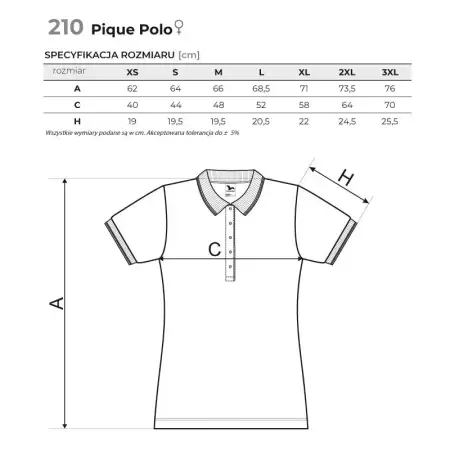 Damska koszulka polo Adler Polo Pique 210 biały S
