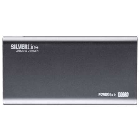 Powerbank GÖTZE & JENSEN Silver Line PZMI11G Szary 10000mAh 2xUSB USB-C - nagrody jubileuszowe