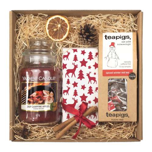 Przejdź do produktu Box 15 - paczki na świeta dla klientów i pracowników (czekolada z orzechami, herbata Teapigs, świeca Yankee Candle)