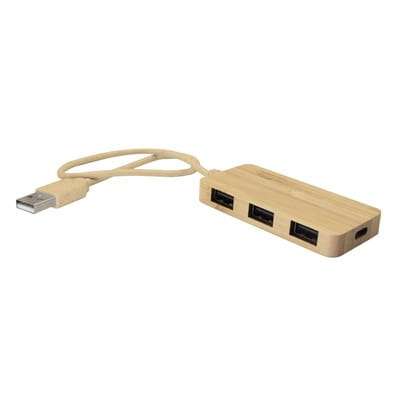 Przejdź do produktu Bambusowy hub USB i USB-C B'RIGHT | Kenzie V7283-17