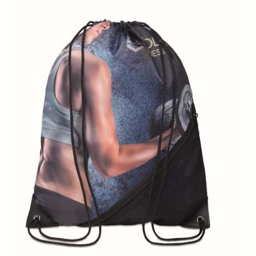 Przejdź do produktu Worek ze sznurkiem RPET z rogami z PU — MB3103 - produkcja na życzenie