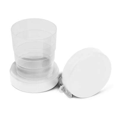 Przejdź do produktu Składany kubek podróżny 220 ml z karabińczykiem V7618-02