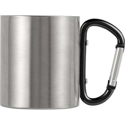 Przejdź do produktu Metalowy kubek 185 ml z karabińczykiem V0646-03