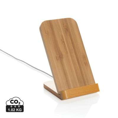 Przejdź do produktu Bambusowa ładowarka bezprzewodowa 5W, stojak na telefon P308.359