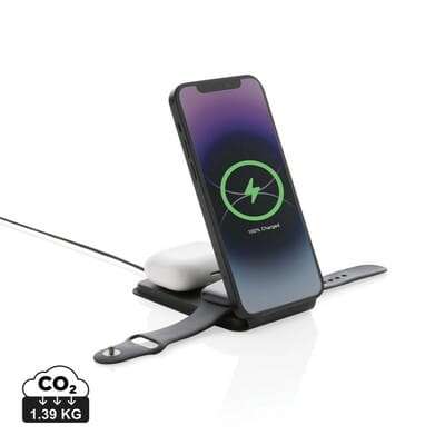 Przejdź do produktu Magnetyczna ładowarka bezprzewodowa 3 w 1 15W Swiss Peak P308.541