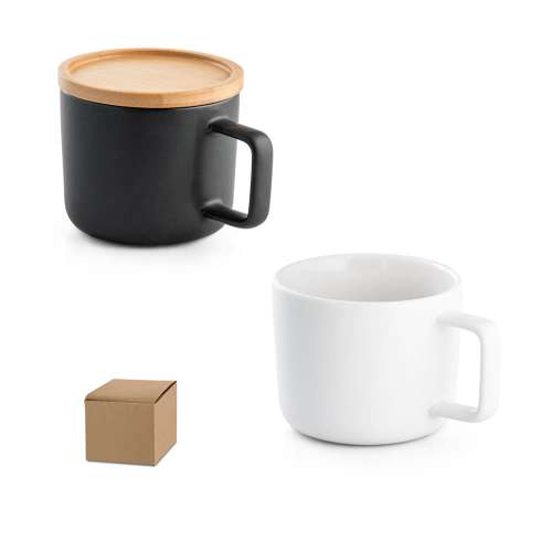 Przejdź do produktu FANGIO. Kubek ceramiczny z bambusową podstawą i pokrywką 220 mL 94251