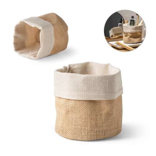 Przejdź do produktu DUCASSE. Wielofunkcyjna torba z juty (260g/m²) i bawełny (120g/m²) 94574