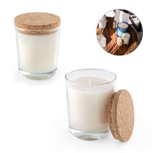 Przejdź do produktu ZEN 180. Aromatyczna świeca w szklanym kubku z korkową pokrywką 180 g 95078