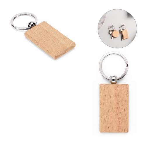 Przejdź do produktu STEWIE. Prostokątny brelok z drewna bukowego 95091