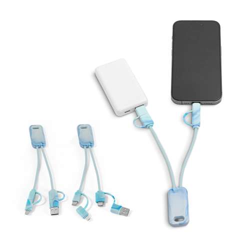 Przejdź do produktu BERNERS. Superszybki kabel USB 6 w 1 wykonany w przetworzonego PET (100% rPET) 97191