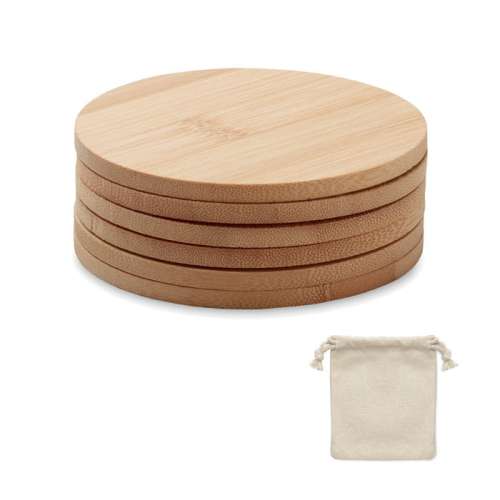 Przejdź do produktu Zestaw 6 bambusowych podstawek BAYIN SET MO6601-40