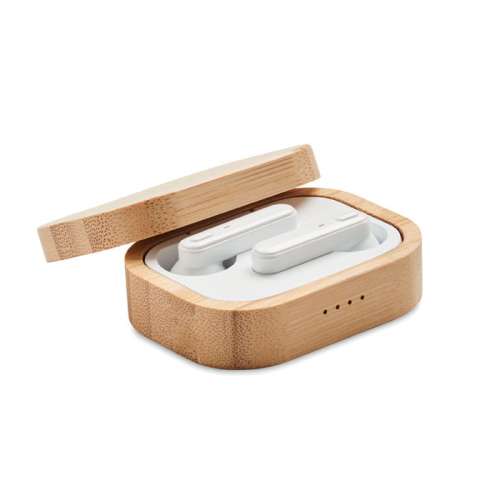 Przejdź do produktu Słuchawki TWS w etui z bambusa JAZZ BAMBOO MO6780-40