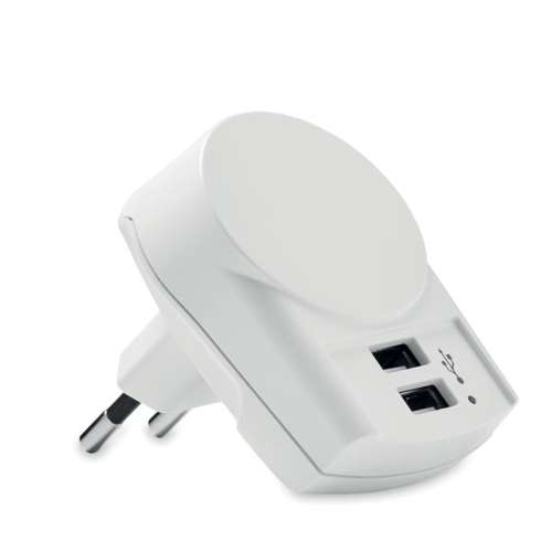 Przejdź do produktu Ładowarka Euro USB (2xA) 12W EURO USB CHARGER 2XA MO6882-06