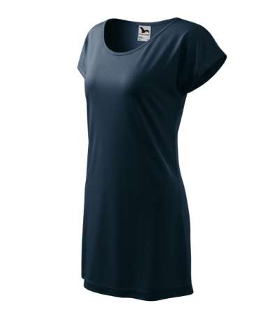 Przejdź do produktu Love 123 Koszulka/sukienka damska granatowy M2-1230215