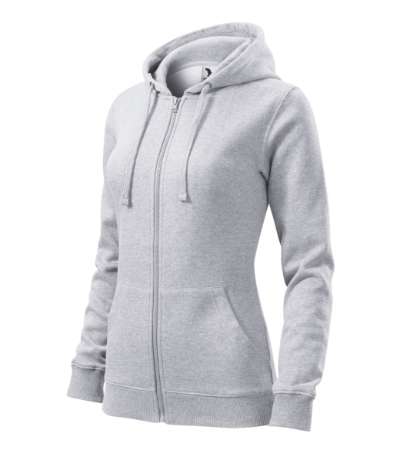 Przejdź do produktu Trendy Zipper 411 Bluza damska jasnoszary melanż M2-4110315