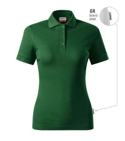 Przejdź do produktu Resist Heavy Polo R21 Koszulka polo damska zieleń butelkowa 06 (brand label) M2-R21GR15