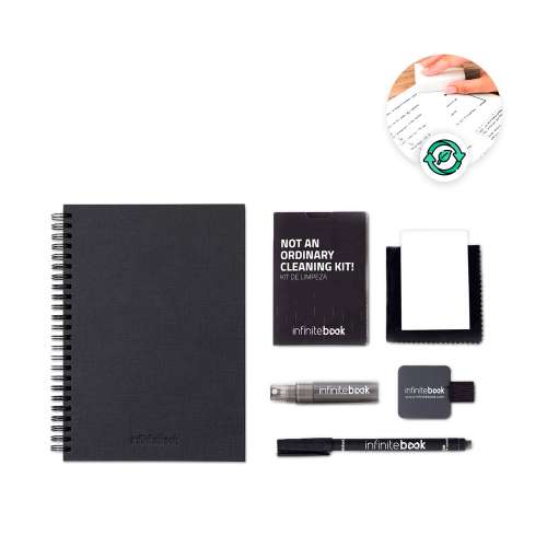 Przejdź do produktu STARTER KIT INFINITEBOOK A5 PLANNER TEXTURE. Zestaw zawierający „Infinitebook” w twardej oprawie, 1 zestaw do czyszczenia, 1 marker i 1 uchwyt na długopis 33210