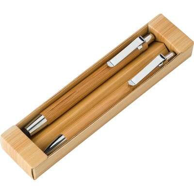 Przejdź do produktu Bambusowy zestaw piśmienniczy, długopis touch pen i ołówek mechaniczny V1803-16