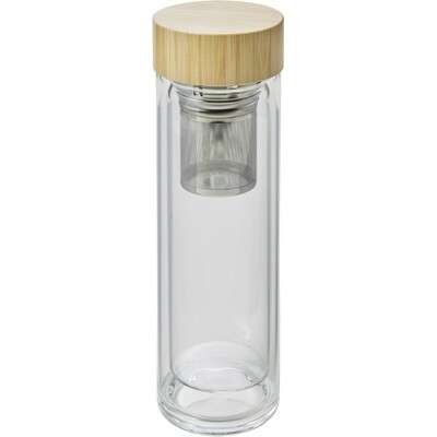 Przejdź do produktu Szklany termos 420 ml, posiada sitko zatrzymujące fusy V0774-18